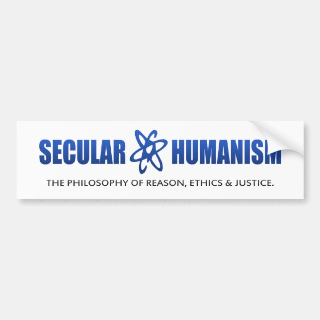 Autocollant De Voiture Philosophie de BMP d'humanisme laïque (Devant)