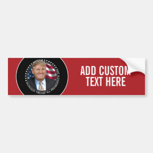 Autocollant De Voiture Photo de Donald Trump - président 2016