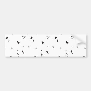 Autocollant De Voiture photo en noir et blanc d'un troupeau d'oiseaux