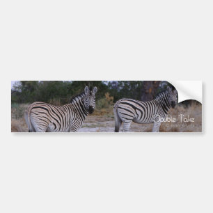 Autocollant De Voiture Photo Zebra Double Take
