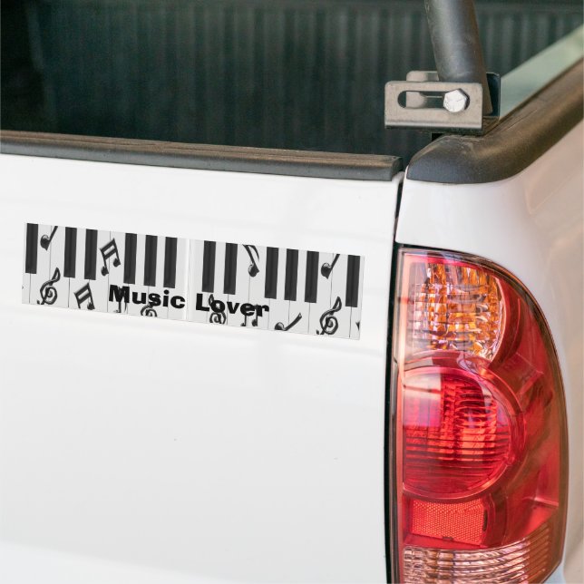 Autocollant De Voiture Piano Keyboard Music Lover (Sur camion)
