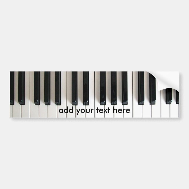 Autocollant De Voiture piano musique (Devant)