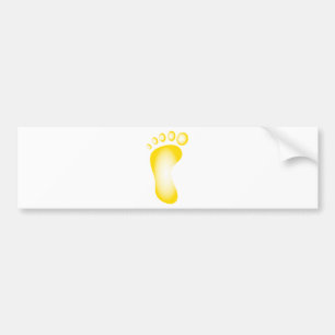 Autocollant De Voiture Pied jaune transparent