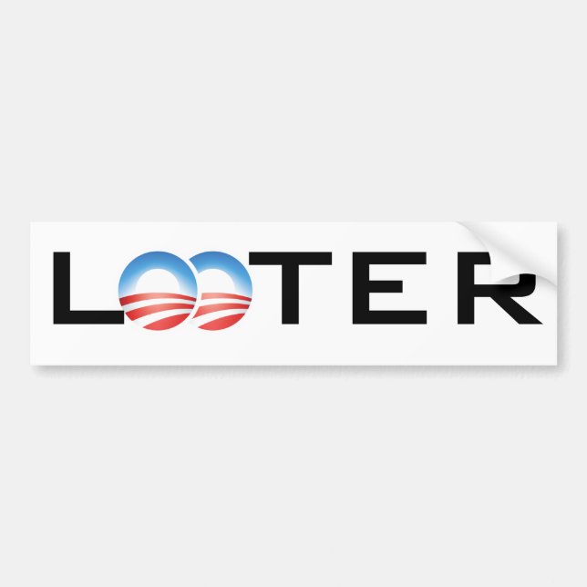 Autocollant De Voiture Pilleur d'Obama (Devant)