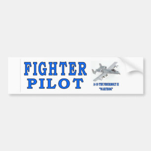 AUTOCOLLANT DE VOITURE PILOTE DE COMBATTRE A-10 THUNDERBOLT II