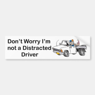 Autocollant De Voiture Pilote distrait - Sticker pare-chocs