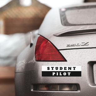 Autocollant De Voiture Pilote Étudiant Avion Simple Aviation personnalisé