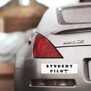 Autocollant De Voiture Pilote Étudiant Avion Simple Aviation personnalisé