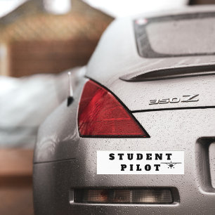 Autocollant De Voiture Pilote Étudiant Avion Simple Aviation personnalisé