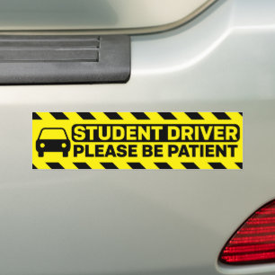 Autocollant De Voiture Pilote Étudiant S'Il Vous Plaît Être Patient