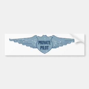 Autocollant De Voiture Pilote privé Blue Wings