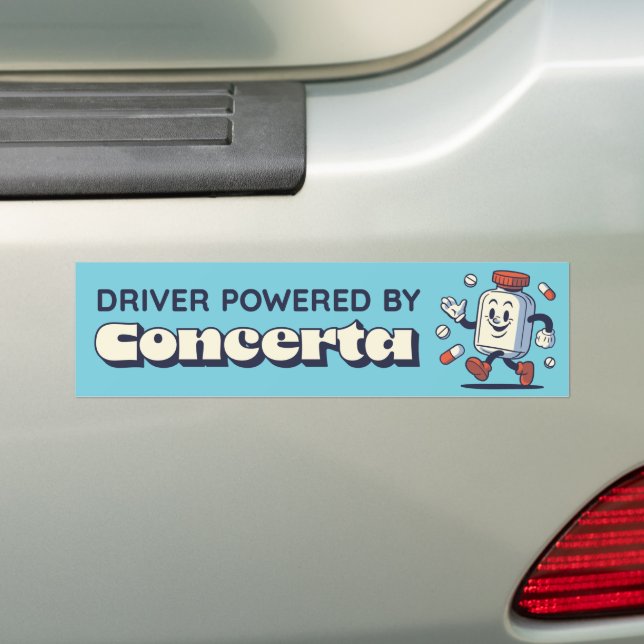 Autocollant De Voiture Pilote propulsé par Concerta (En voiture)