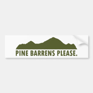Autocollant De Voiture Pine Barrens S'Il Vous Plaît