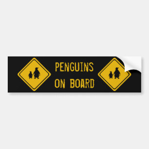 Autocollant De Voiture pingouins de 10 prochains kilomètres