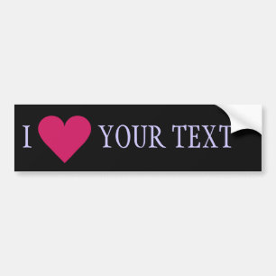 Autocollant De Voiture Pink Heart Valentine personnalisateur de pare-choc