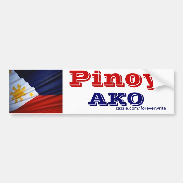 Autocollant De Voiture Pinoy ako (Devant)