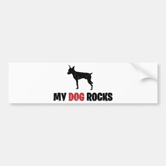 Autocollant De Voiture Pinscher miniature (Devant)