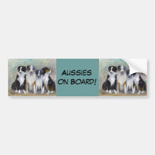 Autocollant De Voiture Pirate et filles - bergers australiens