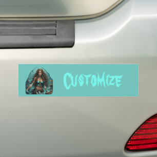 Autocollant De Voiture Pirate Mermaid Lady Thunder_Cove