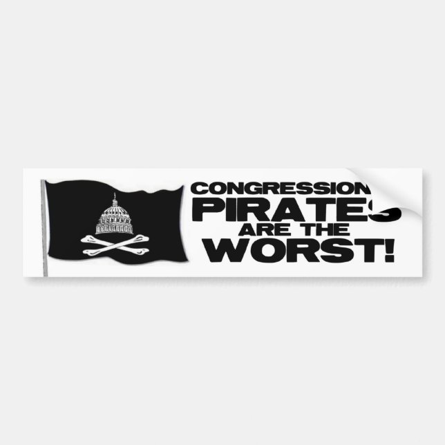 Autocollant De Voiture Pirates congressionnels (Devant)