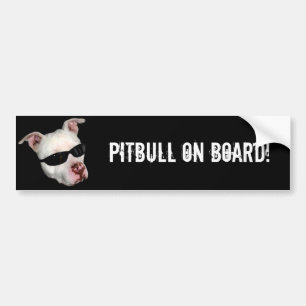 Autocollant De Voiture Pitbull à bord d'adhésif pour pare-chocs