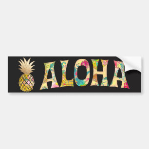 Autocollant De Voiture PixDezines Aloha Ananas