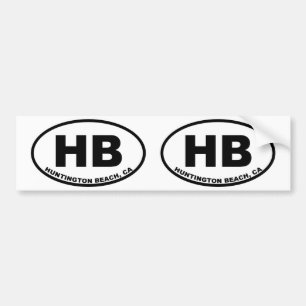 Autocollant De Voiture Plage de HB Huntington