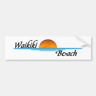 Autocollant De Voiture Plage de Waikiki