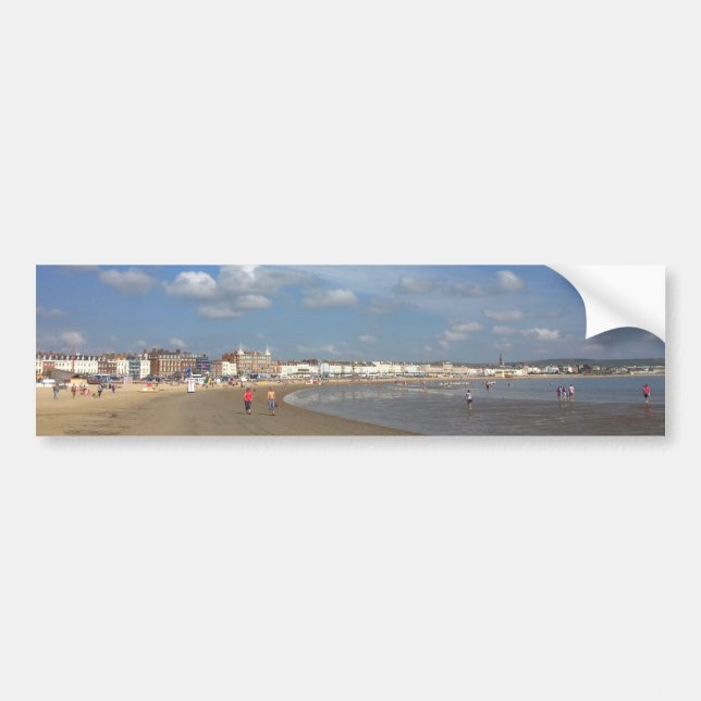 Autocollant De Voiture Plage de Weymouth (Devant)