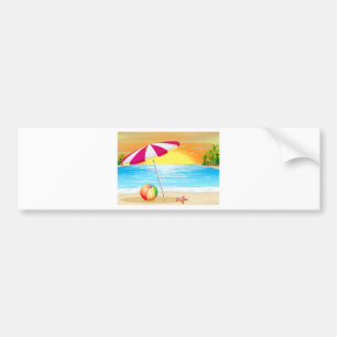 Autocollant De Voiture Plage et océan