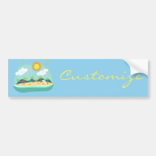 Autocollant De Voiture Plage Happy Place Thunder_Cove