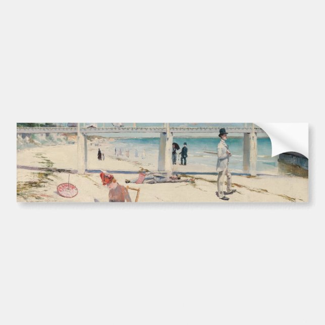 Autocollant De Voiture Plage (Vacances à Mentone) (Art australien) (Devant)
