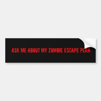 AUTOCOLLANT DE VOITURE PLAN DE ZOMBI