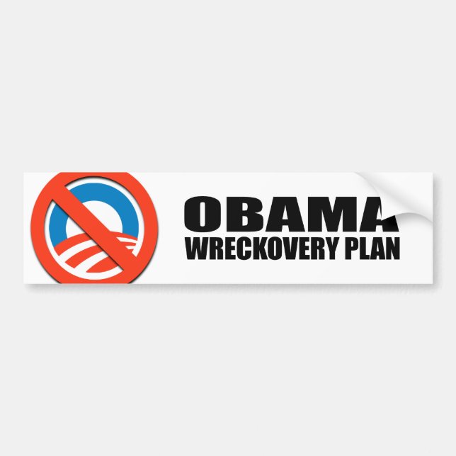 AUTOCOLLANT DE VOITURE PLAN D'OBAMA WRECKOVERY (Devant)