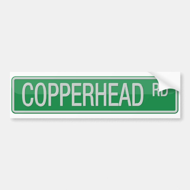 Autocollant De Voiture Plaque de rue de route de Copperhead (Devant)