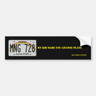 Autocollant De Voiture Plaque minéralogique