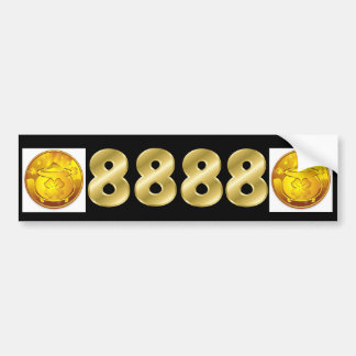 Autocollant De Voiture Plaque minéralogique de 8888 argents pour toujours