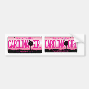 Autocollant De Voiture Plaque minéralogique de la Caroline du Sud "fille