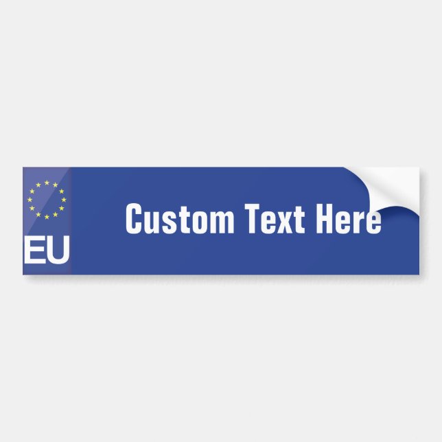 Autocollant De Voiture Plaque numérique de l'Union européenne (Devant)