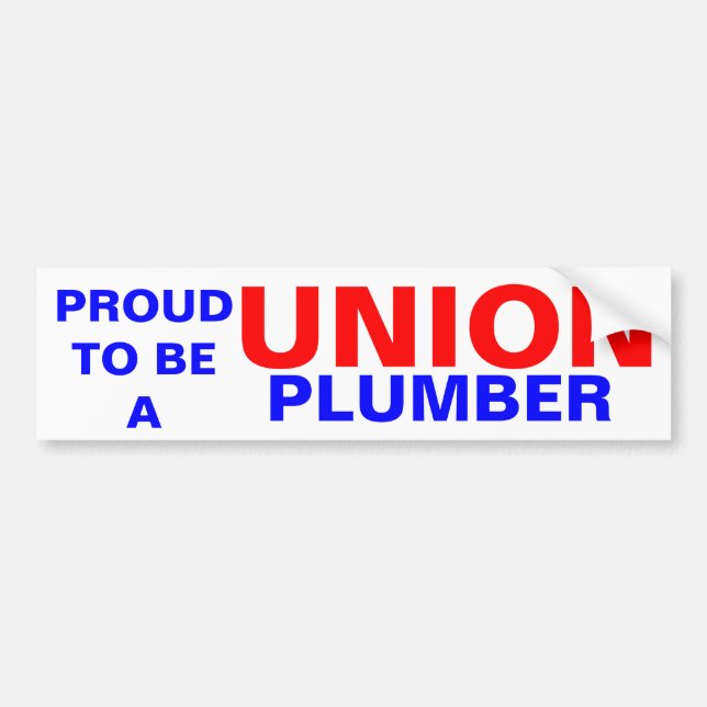 AUTOCOLLANT DE VOITURE PLOMBIER DES SYNDICATS (Devant)