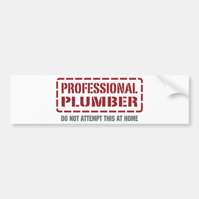 Autocollant De Voiture Plombier professionnel (Devant)