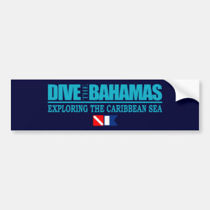 Autocollant De Voiture Plongée Bumpersticker Bahamas