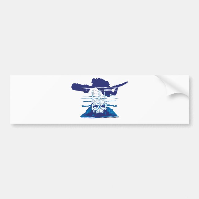 AUTOCOLLANT DE VOITURE PLONGEUR DE CAVERNE (Devant)