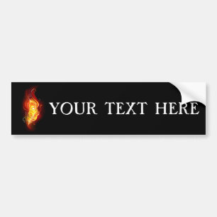 Autocollant De Voiture Plume de paon de feu