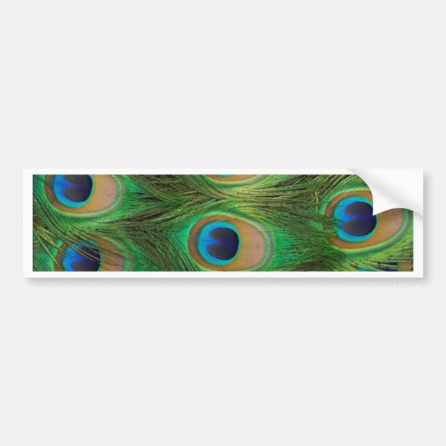 Autocollant De Voiture Plumes de paon - paon (Devant)