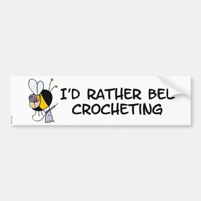 Autocollant De Voiture plutôt faire du crochet d'abeille (Devant)