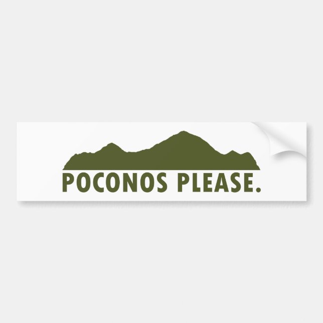 Autocollant De Voiture Poconos s'il vous plaît (Devant)