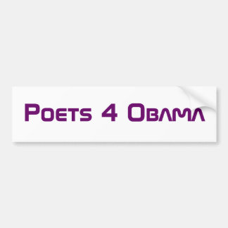 Autocollant De Voiture Poètes 4 Obama