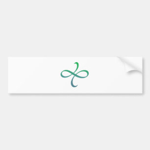 Autocollant De Voiture Poetica Flourish (bleu-vert)