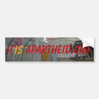 Autocollant De Voiture point de contrôle, il, est, Apartheid.org